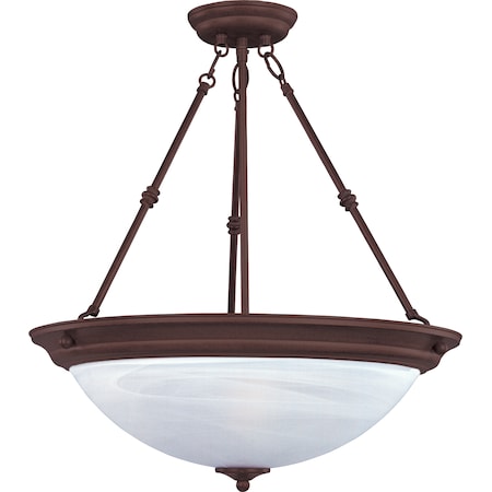 Maxim Essentials 3-Light 15" Wide Oil Rubbed Bronze Pendant Light 5845MROI